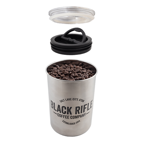 Est Logo Coffee Canister – Black Rifle Coffee Company